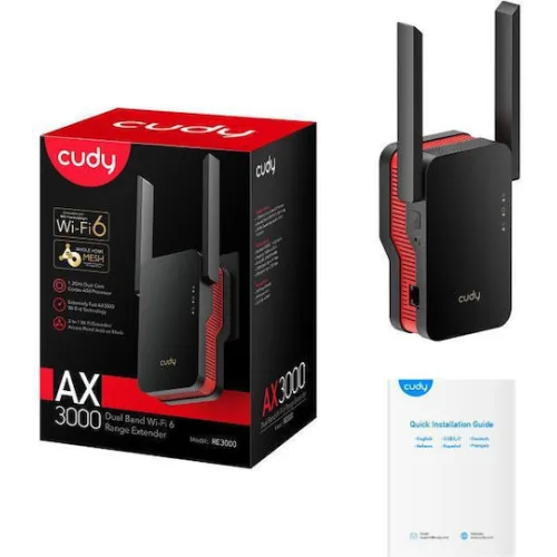 Cudy RE3000 Mesh WiFi Extender Dual Band (2.4 & 5GHz) 3000Mbps