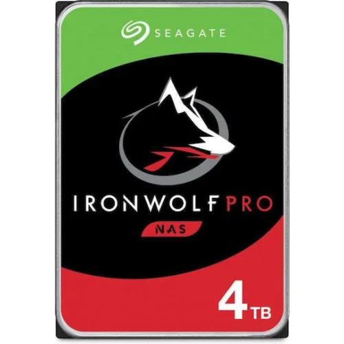 Seagate Ironwolf Pro 4TB HDD Σκληρός Δίσκος 3.5" SATA III 7200rpm με 256MB Cache για NAS ST4000NT001