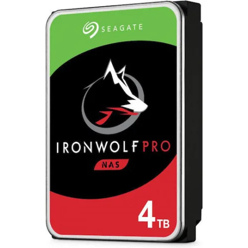 Seagate Ironwolf Pro 4TB HDD Σκληρός Δίσκος 3.5" SATA III 7200rpm με 256MB Cache για NAS ST4000NT001