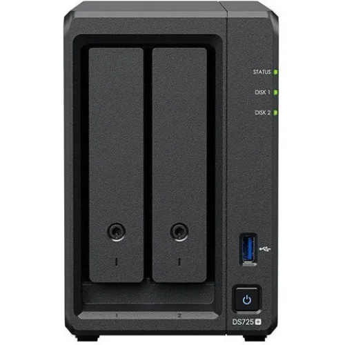 Synology DiskStation NAS Tower με 2 θέσεις για HDD/M.2/SSD και 2 θύρες Ethernet