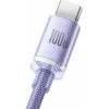 Baseus Crystal Shine Braided USB 2.0 Cable USB-C male - USB-A 100W PD Μωβ 1.2m CAJY000405