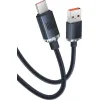 Baseus Crystal Shine Braided USB 2.0 Cable USB-C male - USB-A 100W PD Μωβ 1.2m CAJY000405