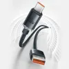 Baseus Crystal Shine Braided USB 2.0 Cable USB-C male - USB-A 100W PD Μωβ 1.2m CAJY000405