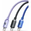 Baseus Crystal Shine Braided USB 2.0 Cable USB-C male - USB-A 100W PD Μωβ 1.2m CAJY000405