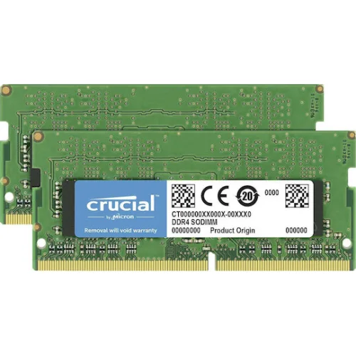Crucial DDR4 32GB RAM με 2x16GB Modules και Ταχύτητα 3200 για LaptopΚωδικός: CT2K16G4SFRA32A