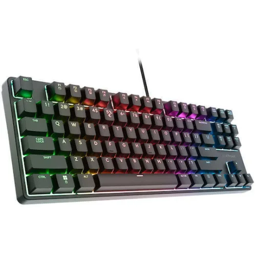 Trust 25724 Gaming Μηχανικό Πληκτρολόγιο Tenkeyless με Huano Brown διακόπτες και RGB φωτισμό (Αγγλικό US)