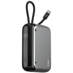 TTEC ReCharger LCD Power Bank 10000mAh 30W με Θύρα USB-C Power Delivery Γκρι