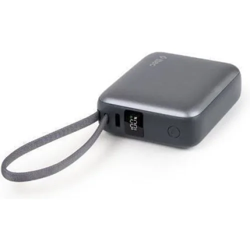 TTEC ReCharger Mini LCD Power Bank 10000mAh 35W με Θύρα USB-C Power Delivery Γκρι