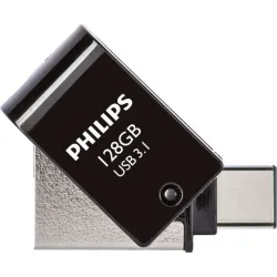 Philips 2in1 Usbc Stick 128GB USB 3.1 Stick με σύνδεση USB-C Μαύρο