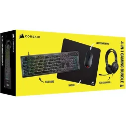 Corsair 4 in 1 Gaming Bundle Σετ Gaming Πληκτρολόγιο με RGB φωτισμό & Ποντίκι (Αγγλικό US)