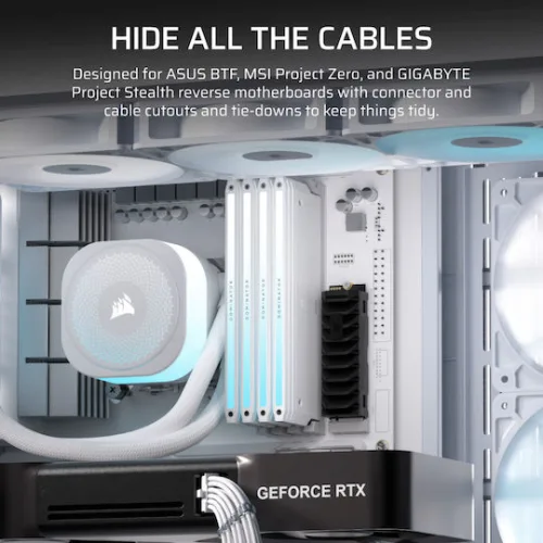 Corsair Frame 4500X RS-R ARGB Gaming Midi Tower Κουτί Υπολογιστή με Πλαϊνό Παράθυρο Λευκό