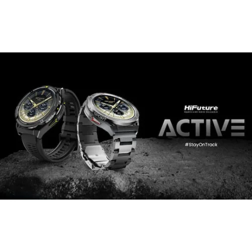 HiFuture Active Αδιάβροχο Smartwatch με Παλμογράφο (Μαύρο)