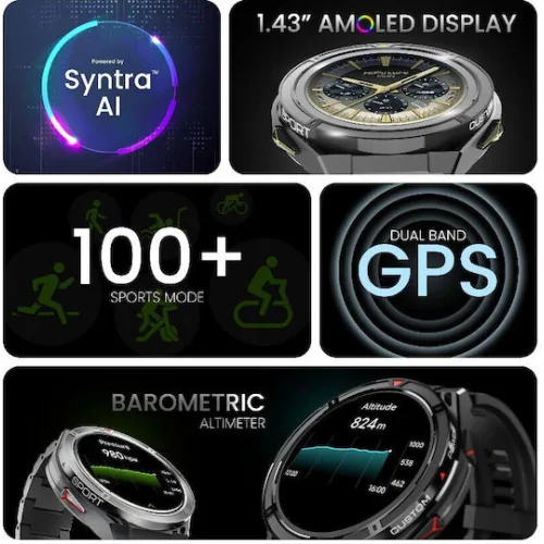 HiFuture Active Αδιάβροχο Smartwatch με Παλμογράφο (Μαύρο)