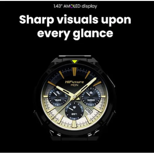 HiFuture Active Αδιάβροχο Smartwatch με Παλμογράφο (Μαύρο)