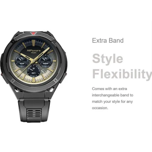 HiFuture Active Αδιάβροχο Smartwatch με Παλμογράφο (Μαύρο)