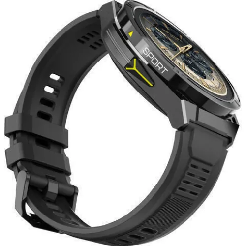 HiFuture Active Aluminium Αδιάβροχο Smartwatch με Παλμογράφο (Black Yellow)