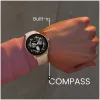 HiFuture Vela Stainless Steel 47mm Smartwatch με Παλμογράφο (Μπεζ)