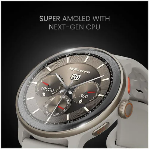 HiFuture Vela Stainless Steel 43mm Smartwatch με Παλμογράφο (Πράσινο)