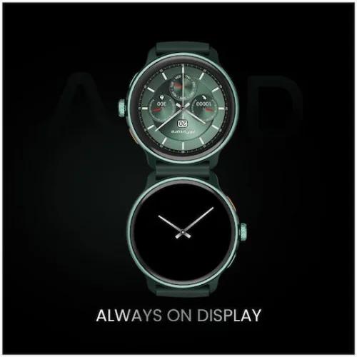 HiFuture Vela Stainless Steel 43mm Smartwatch με Παλμογράφο (Πράσινο)