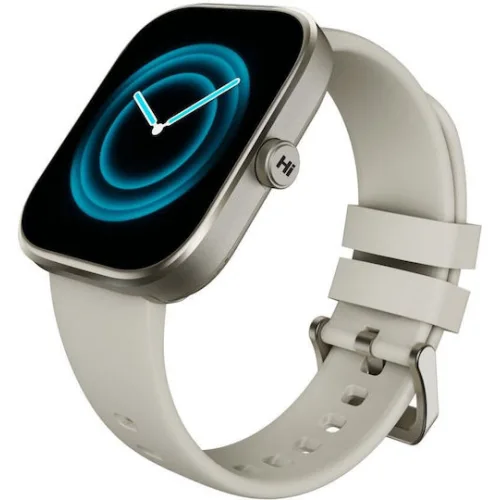 HiFuture Lume Pro Aluminium 46mm Αδιάβροχο Smartwatch με Παλμογράφο (Μπεζ)