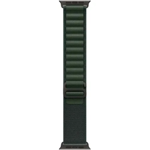 Apple Watch Ultra 2 2024 Titanium 49mm Αδιάβροχο με eSIM και Παλμογράφο (Black με Dark Green Alpine Loop - Medium)