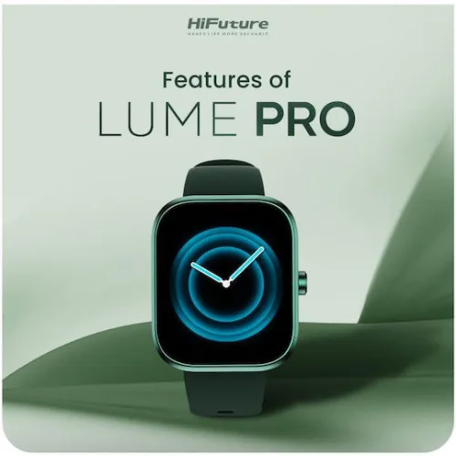 HiFuture Lume Pro Aluminium 46mm Αδιάβροχο Smartwatch με Παλμογράφο (Πράσινο)