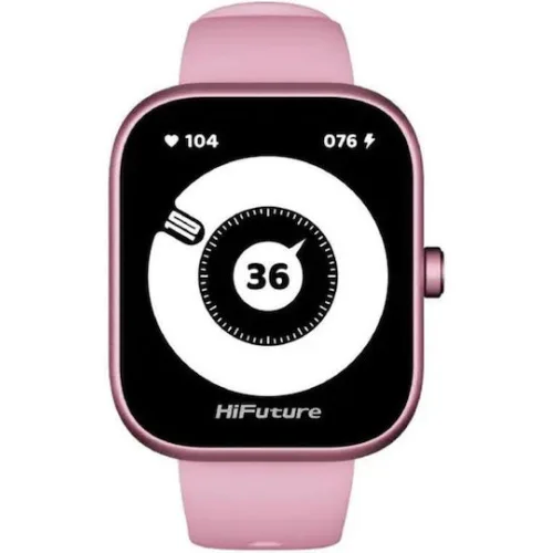HiFuture Lume Pro Aluminium 46mm Smartwatch με Παλμογράφο (Ροζ)