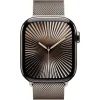 Apple Watch Series 10 Cellular Titanium 42mm Αδιάβροχο με eSIM και Παλμογράφο (Gold - Milanese Loop Natural)