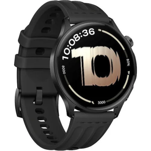 OnePlus Watch Lite Stainless Steel 45mm Αδιάβροχο με Παλμογράφο (Μαύρο)
