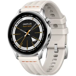 OnePlus Watch Lite Stainless Steel 45mm Αδιάβροχο με Παλμογράφο (Ασημί)