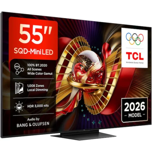 TCL Smart Τηλεόραση 55" 4K UHD SQD-Mini LED C8L HDR (2026) 55C8L