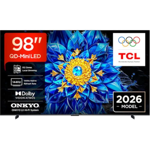 TCL Smart Τηλεόραση 98" 4K UHD QD-Mini LED P8L HDR (2026) 98P8L
