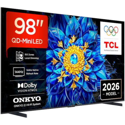 TCL Smart Τηλεόραση 98" 4K UHD QD-Mini LED P8L HDR (2026) 98P8L