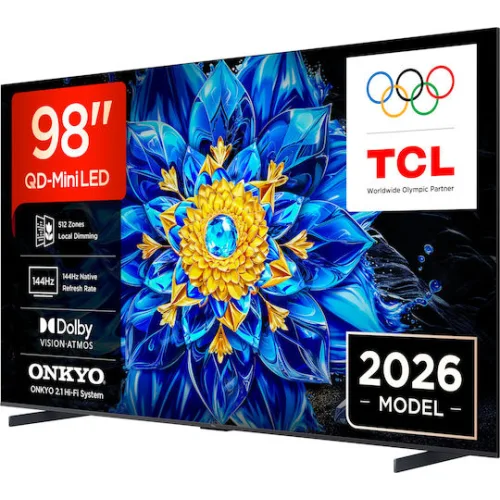 TCL Smart Τηλεόραση 98" 4K UHD QD-Mini LED P8L HDR (2026) 98P8L