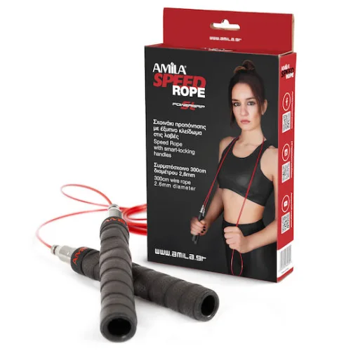AMILA Speed Rope Powergrip SL Σχοινάκι Ταχύτητας με Βάρος 3m ΚόκκινοΚωδικός: 84579