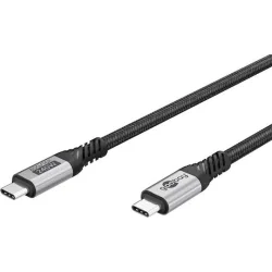 Goobay Braided USB 3.0 Cable USB-C male - USB-C 240W PD Μαύρο 1.5m 74776 Bulk