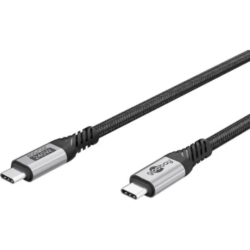 Goobay Braided USB 3.0 Cable USB-C male - USB-C 240W PD Μαύρο 1.5m 74776 Bulk