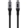 Goobay Braided USB 3.0 Cable USB-C male - USB-C 240W PD Μαύρο 1.5m 74776 Bulk