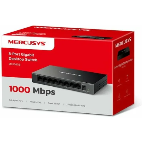 Mercusys MS108GS v1 Unmanaged L2 Switch με 8 Θύρες Gigabit (1Gbps) Ethernet