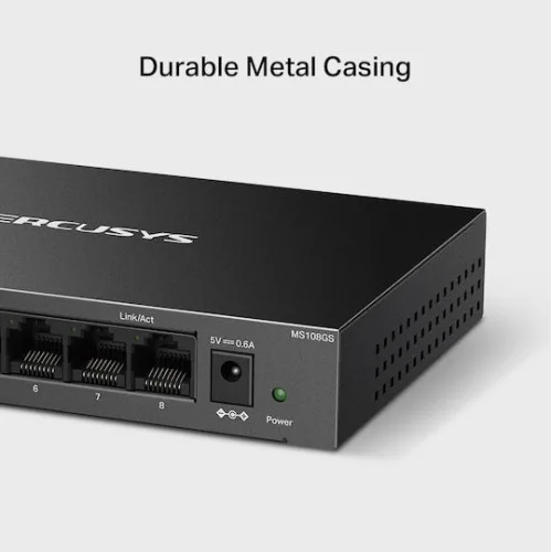 Mercusys MS108GS v1 Unmanaged L2 Switch με 8 Θύρες Gigabit (1Gbps) Ethernet