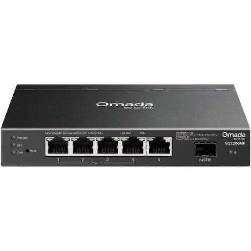 TP-LINK SG2206MP v1 Managed L2 PoE+ Switch με 6 Θύρες Gigabit (1Gbps) Ethernet και 6 SFP Θύρες