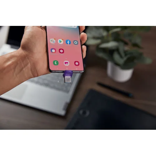 Kingston DataTraveler MicroDuo 3C 64GB USB 3.1 Stick με σύνδεση USB-A & USB-C Μωβ