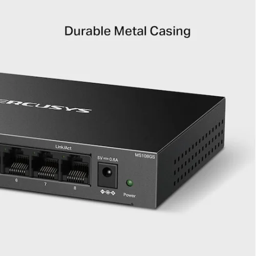 Mercusys MS108GS-M2 Unmanaged L2 Switch με 8 Θύρες Gigabit (1Gbps) Ethernet