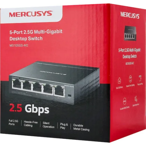 Mercusys MS105GS-M2 Switch με 5 Θύρες Ethernet