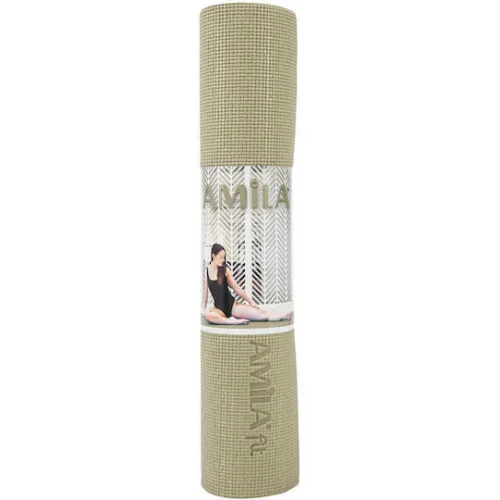 AMILA Στρώμα Γυμναστικής Yoga Πράσινο (173x61x0.6cm)Κωδικός: 96754