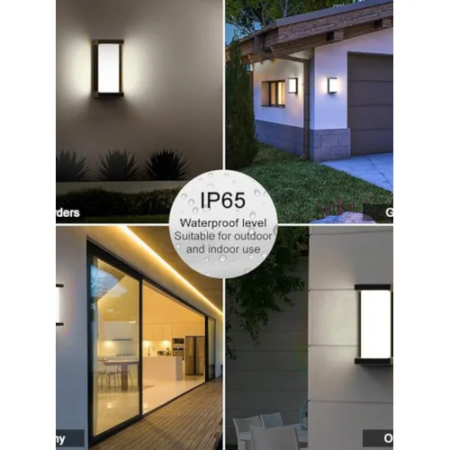 Powertech Επιτοίχιο Εξωτερικό Φωτιστικό LED IP65 12W με Ψυχρό Λευκό Φως 12.4x12.5x26εκ.Κωδικός: HLL-0166