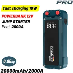 Bormann Pro BBC9030 Φορητός Εκκινητής Μπαταρίας Αυτοκινήτου 20000mAh με Power Bank / USB / Φακό 12V
Κωδικός: 085577