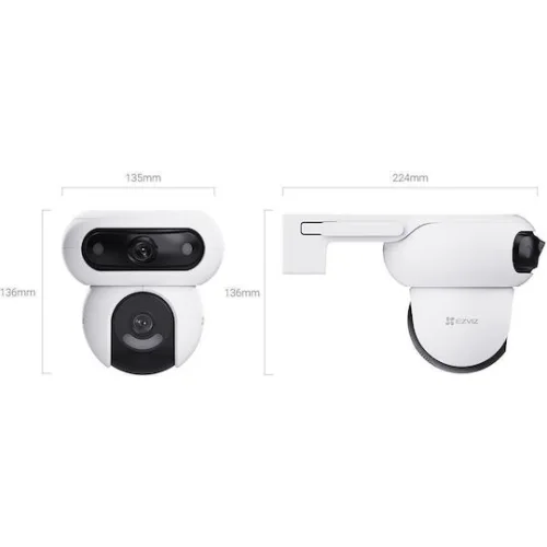 Ezviz HB90 IP Dual Κάμερα Παρακολούθησης Wi-Fi Full HD+ 4MP Αδιάβροχη Μπαταρίας με Αμφίδρομη Επικοινωνία και Φακό 2.8mm