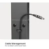 Powertech PT-1565 Επιτραπέζια Βάση Τηλεόρασης έως 75" και 40kg Ασημί