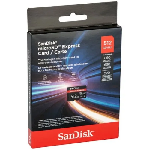 Sandisk SDXC 512GB Class 10 UHS-I 880MB/s με αντάπτορα